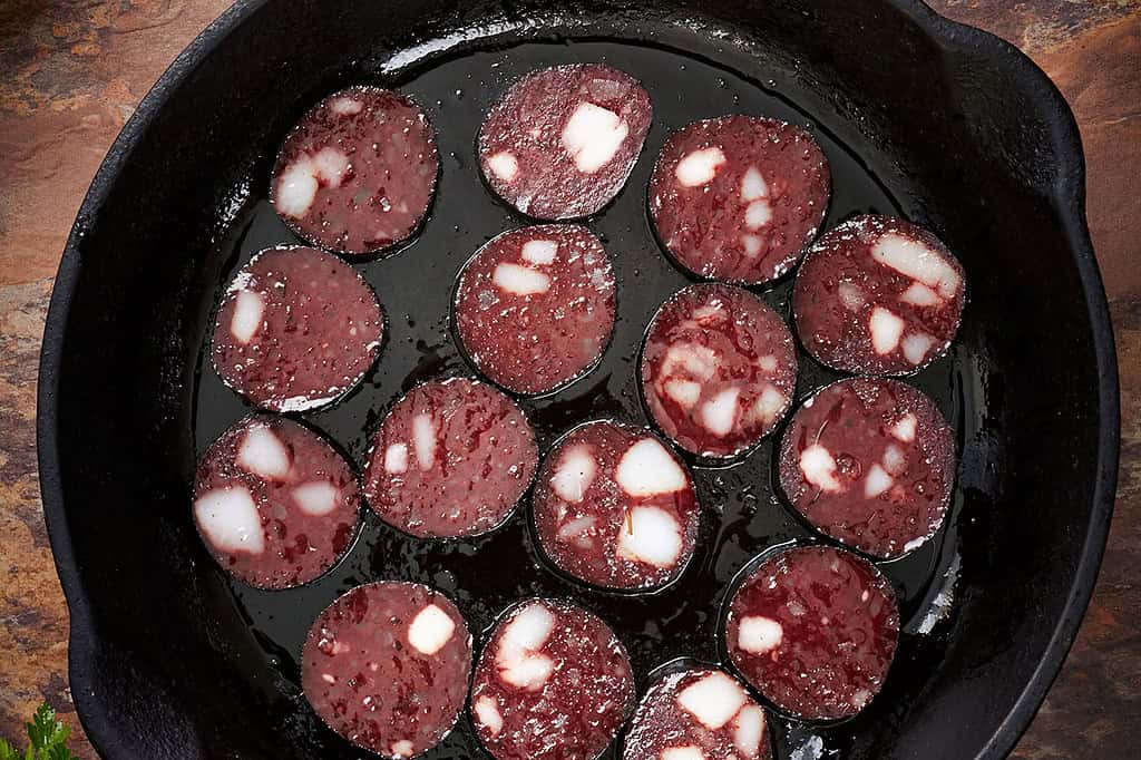 grilling black pudding