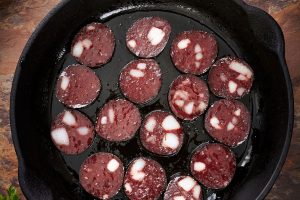 grilling black pudding